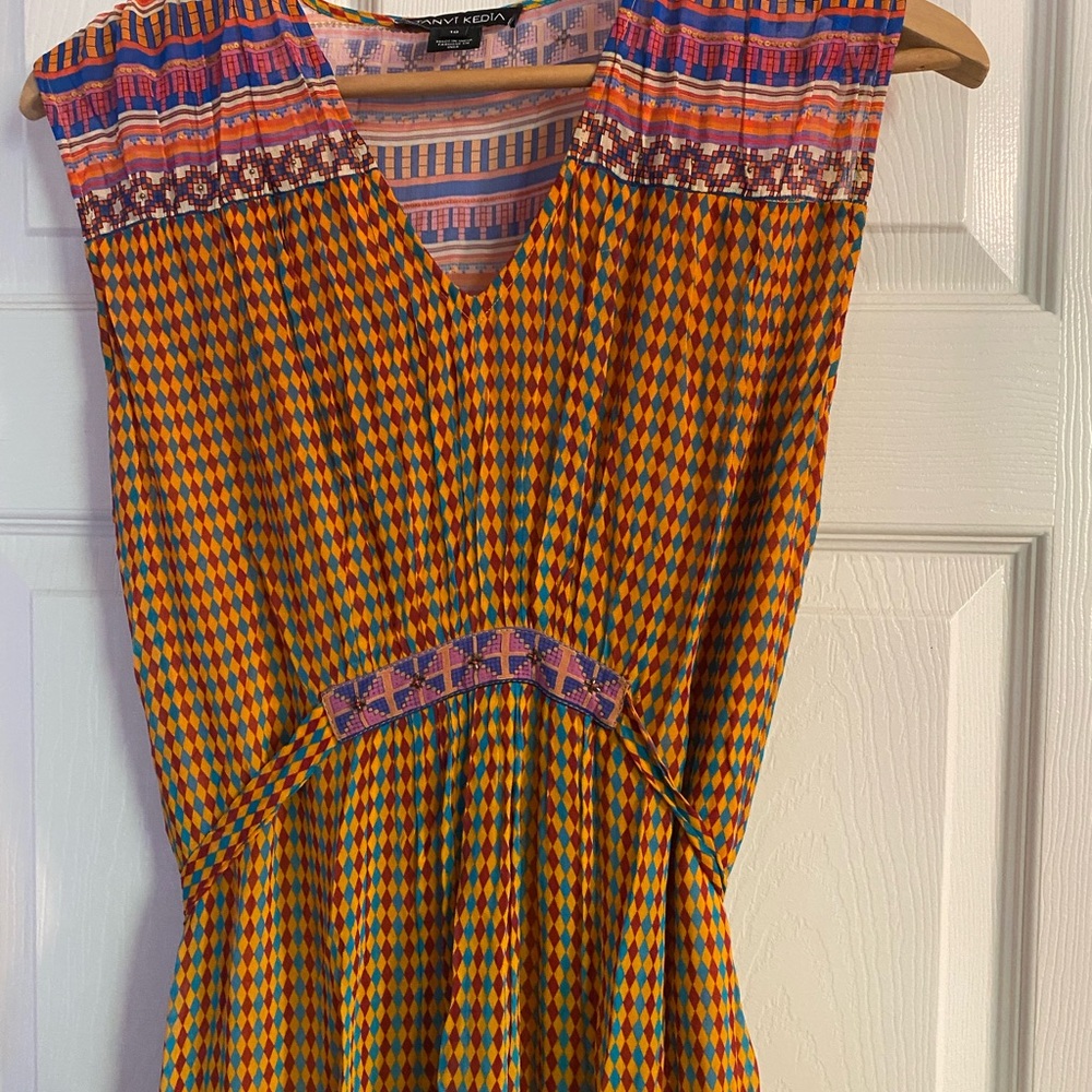 Anthropologie Tanvi Tedia Geometric maxi Dress